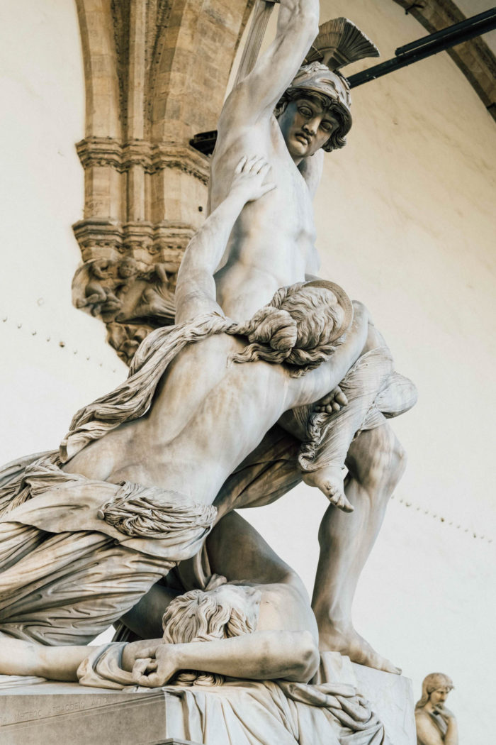 Travel photography in Florence, Italy, statue