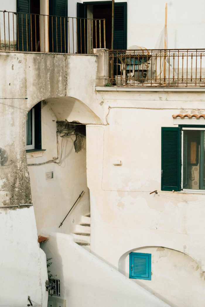 Travel photography in Amalfi, Italy, minimal homes