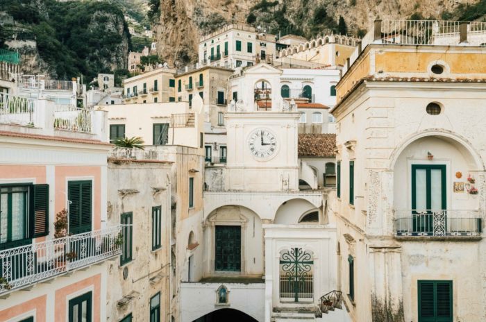 Travel photography in Amalfi, Italy, homes