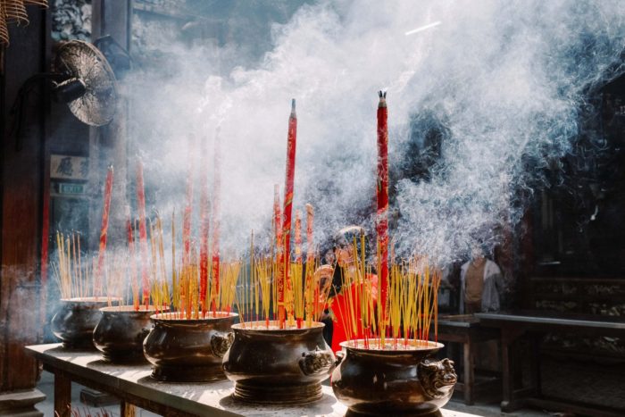 Travel photography, Ho Chi Minh City, Vietnam, temple incense