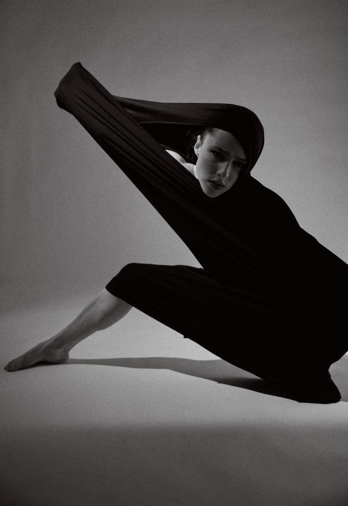 Portrait of dancer in shadow