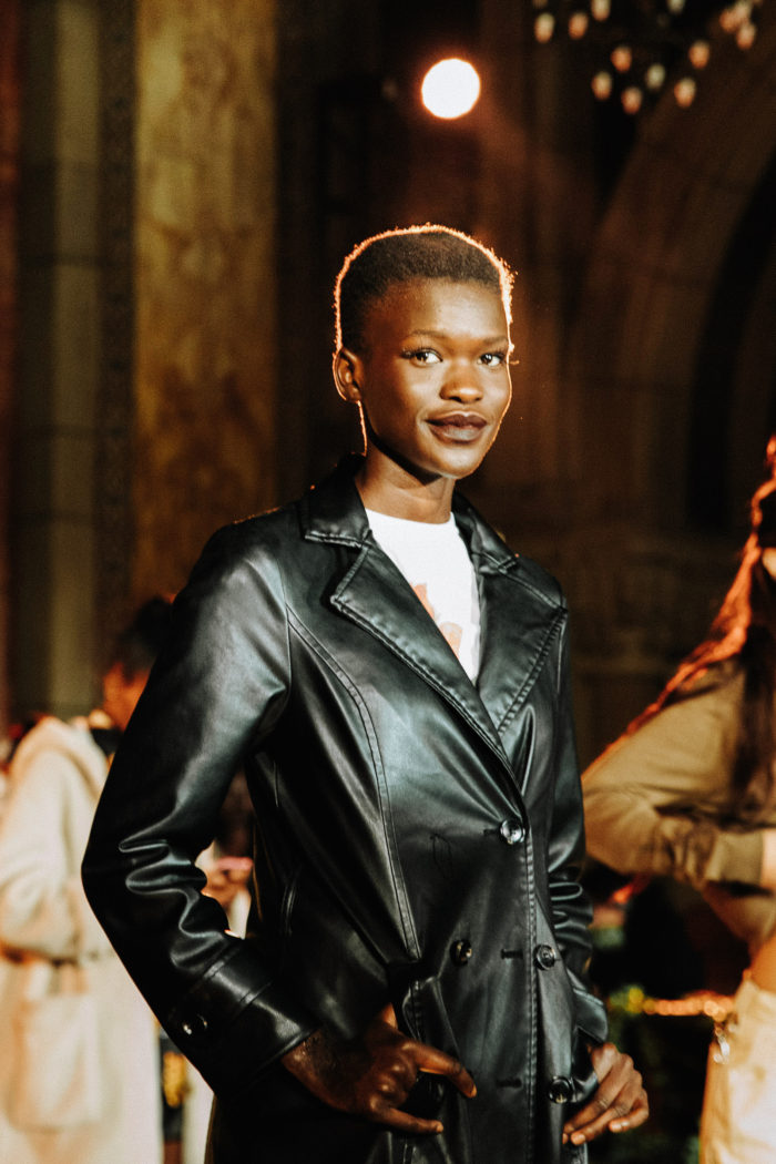 Portrait of model during New York Fashion Week