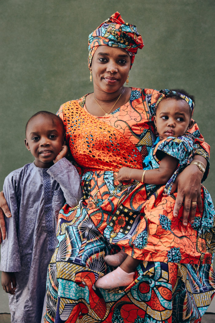 Portrait of Refugee Family Chad, photography for New Neighbors Partnership non-profit.
