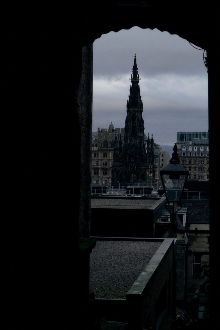 Travel photography by Jules Slutsky. View of Scott Monument in Edinburgh, Scotland.
